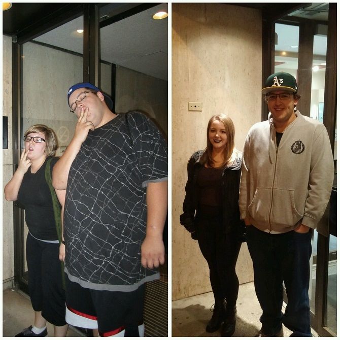 схуднення до і після