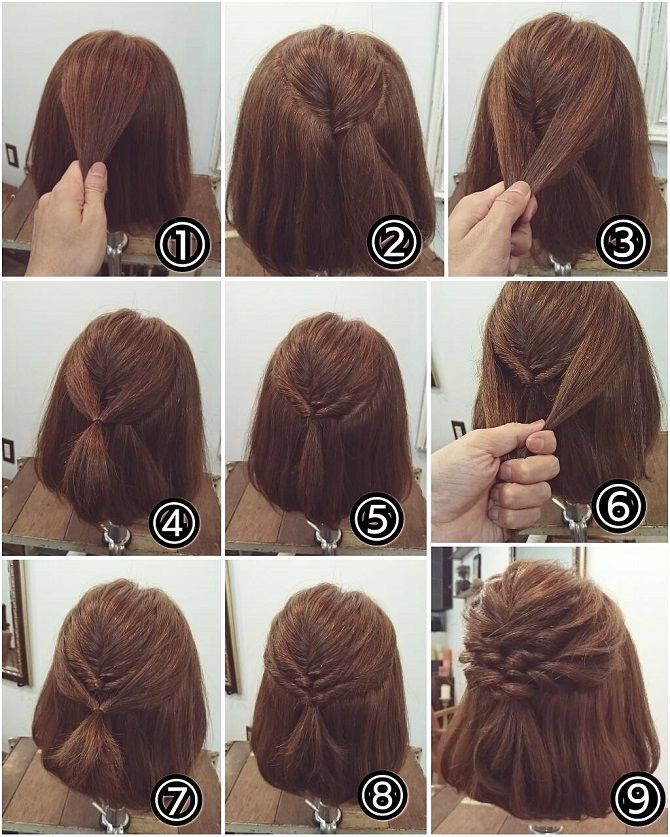 Fancy hairstyles for short hair step by step