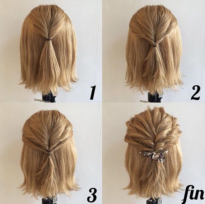 Fancy hairstyles for short hair step by step