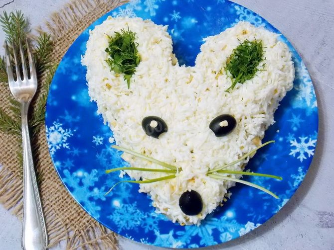 Салат Білий Щур з куркою