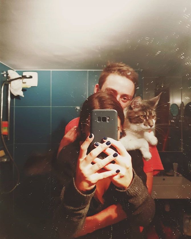 selfie for the cat