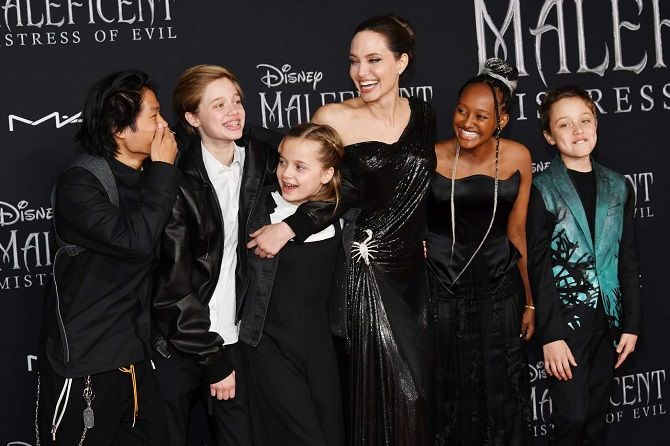 Jolie and children