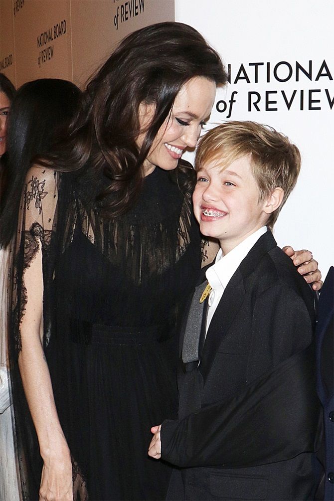 Jolie and daughter