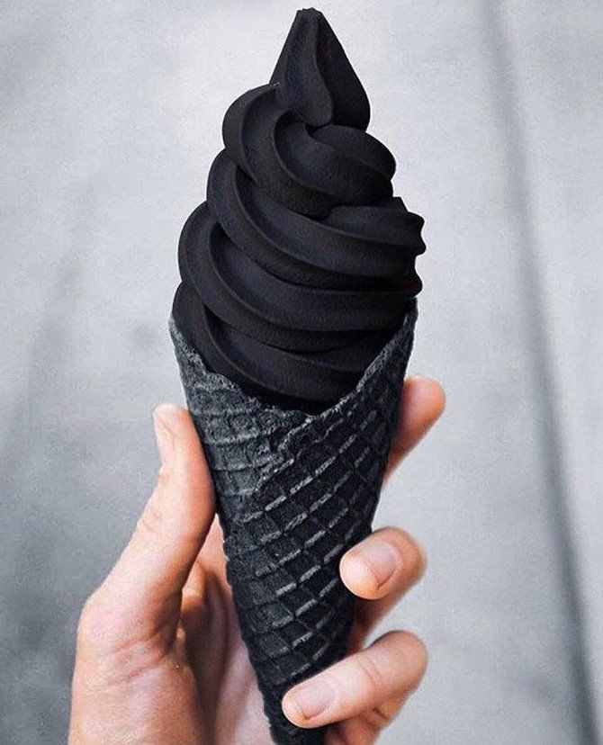 черное мороженое