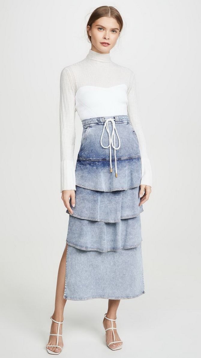 fashionable denim skirts