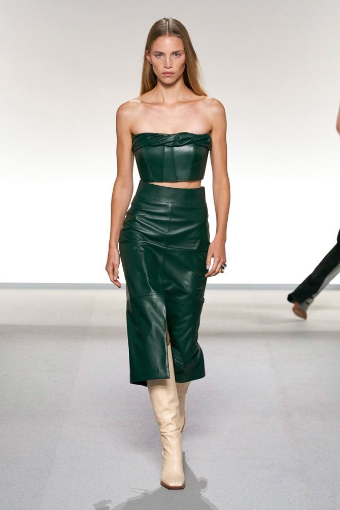 Leather styles of dresses for spring and summer 2020