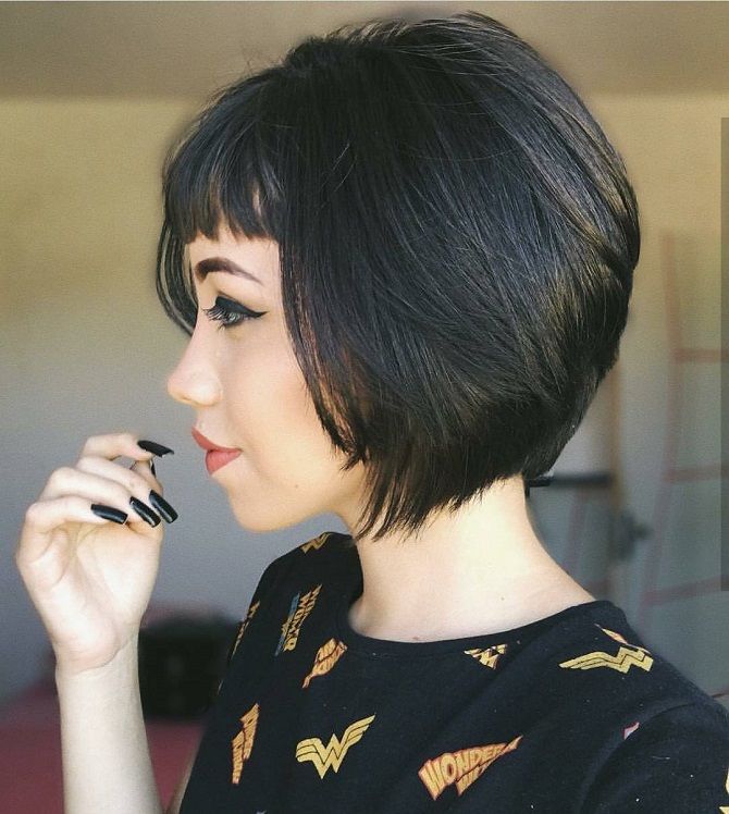 Hairstyles with bangs for short hair 2020