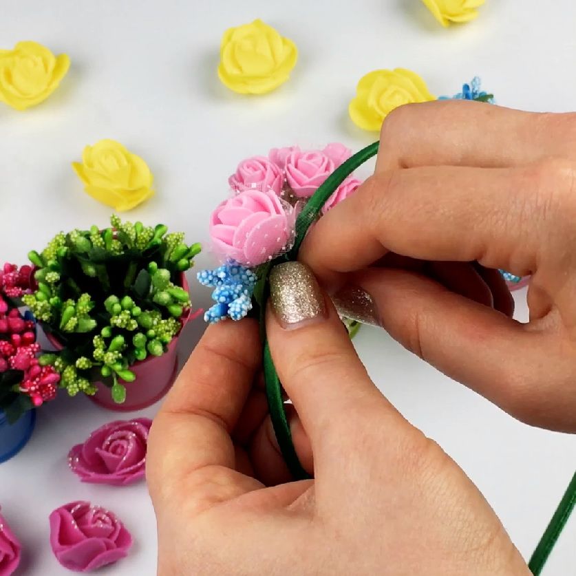 how to make a bezel with flowers