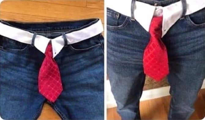 pants with a tie