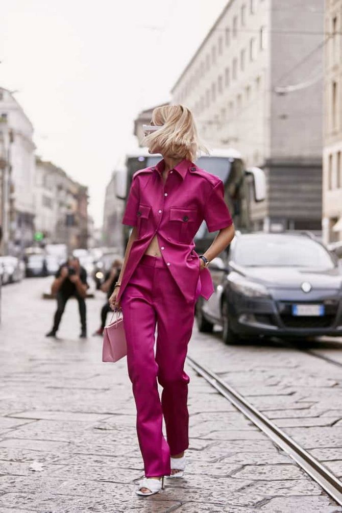 fuchsia shirt