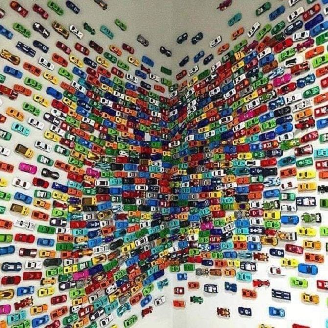 cars on the wall