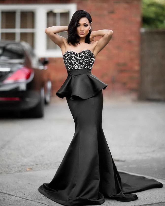 Черное платье на выпускной