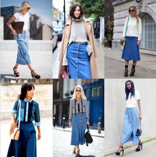 How to wear a denim skirt: photos, trends, novelties of 2023-2024