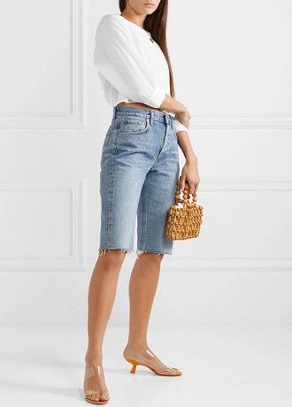 Denim shorts in 2021-2022: look stylish and trendy 36