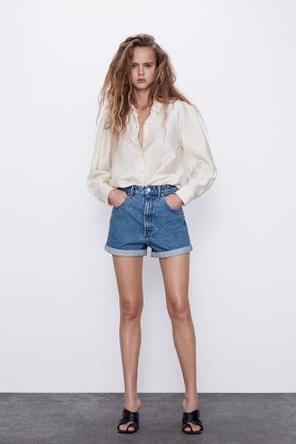 Denim shorts in 2021-2022: look stylish and trendy 15