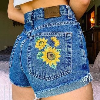 Denim shorts in 2021-2022: look stylish and trendy 83