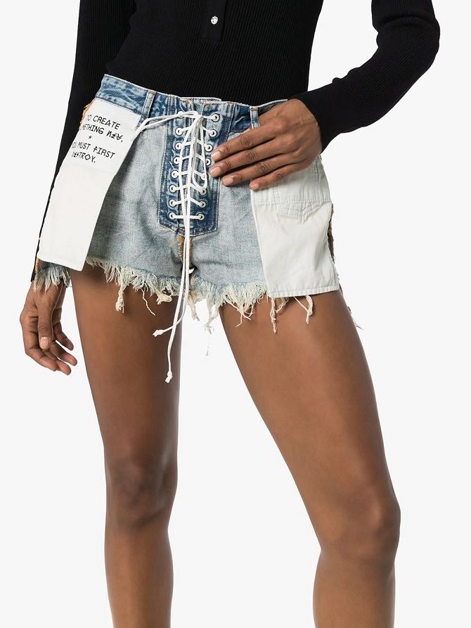 Denim shorts in 2021-2022: look stylish and trendy 32