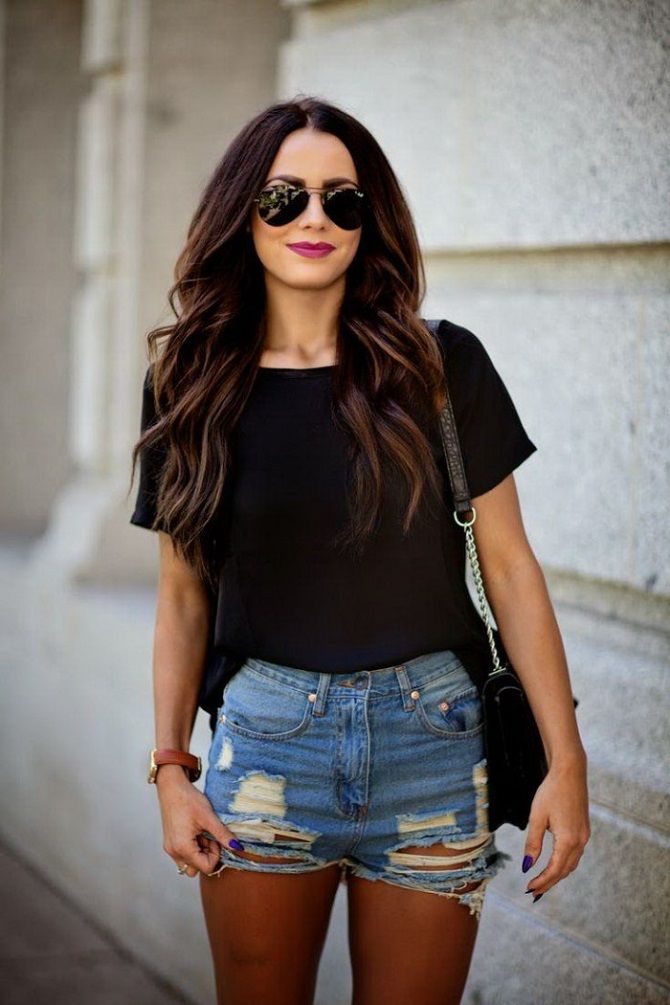 Denim shorts in 2021-2022: look stylish and trendy 1