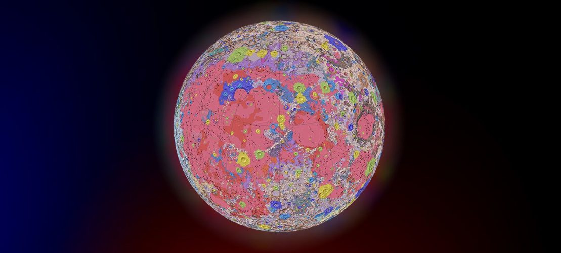 Создана первая геологическая карта Луны