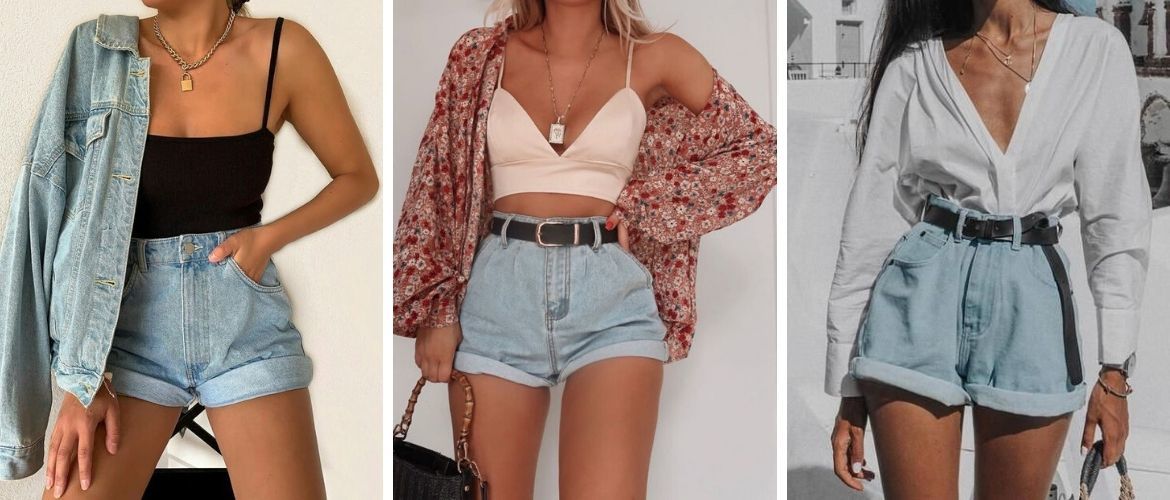 Denim shorts in 2021-2022: look stylish and trendy