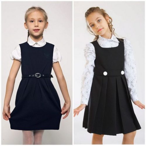 Модные школьные сарафаны 2023-2024 для девочек, фото, тренды