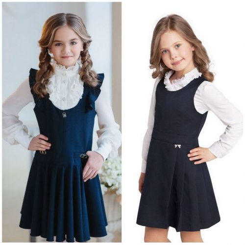 Модные школьные сарафаны 2023-2024 для девочек, фото, тренды