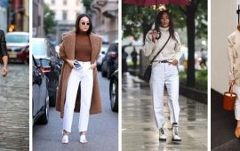 Як носити білі джинси: створюємо затишні осінні луки