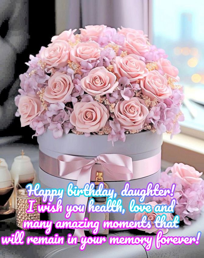 Touching Happy Birthday greetings to a daughter in verse and prose on cards 5