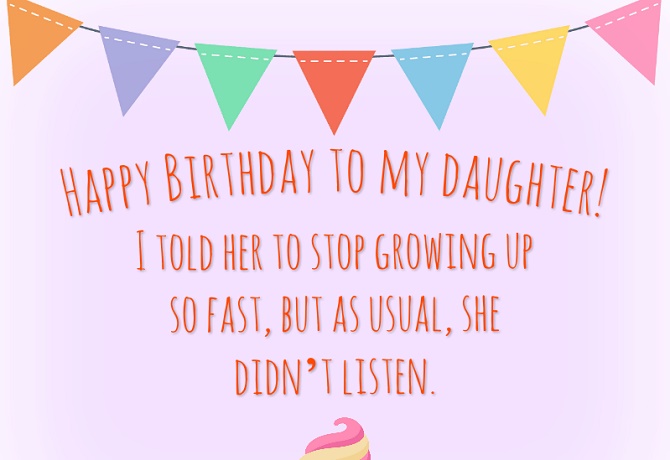 Touching Happy Birthday greetings to a daughter in verse and prose on cards 2