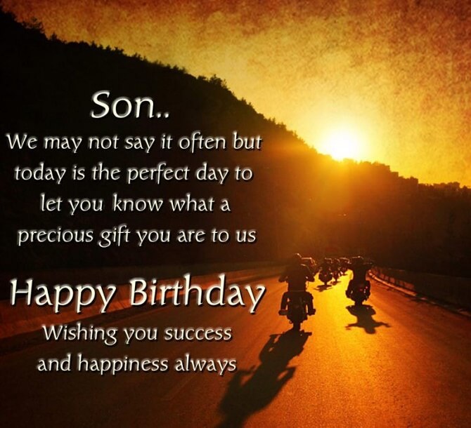 Happy birthday greetings to a son from mom and dad - pictures, cards