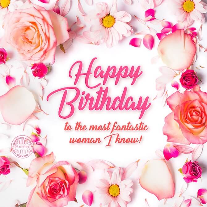 Beautiful images of happy birthday wishes to a woman 17