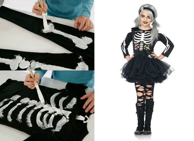 Show the bones: DIY Halloween skeleton costume 11