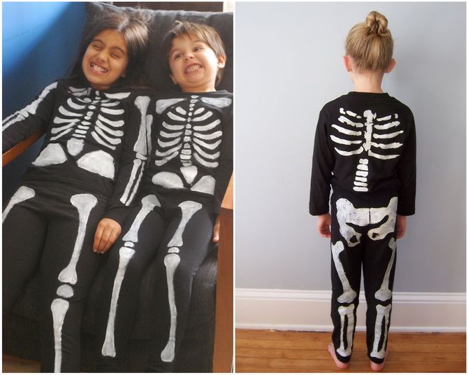 Show the bones: DIY Halloween skeleton costume 13