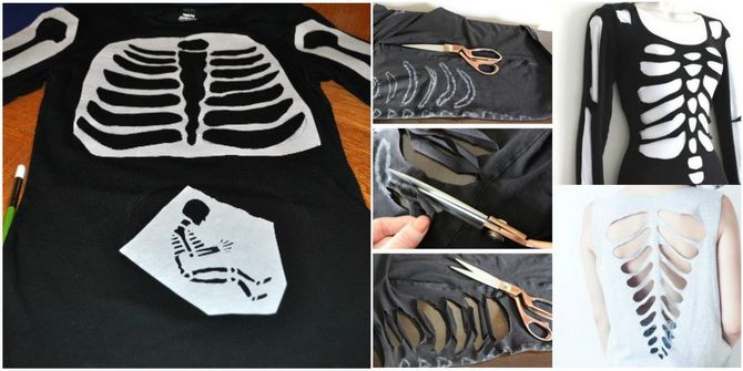 Show the bones: DIY Halloween skeleton costume 16