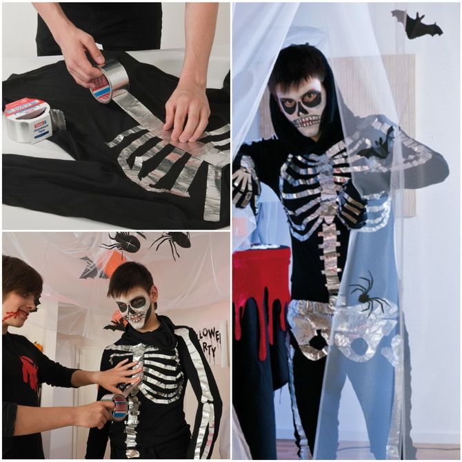 Show the bones: DIY Halloween skeleton costume 17