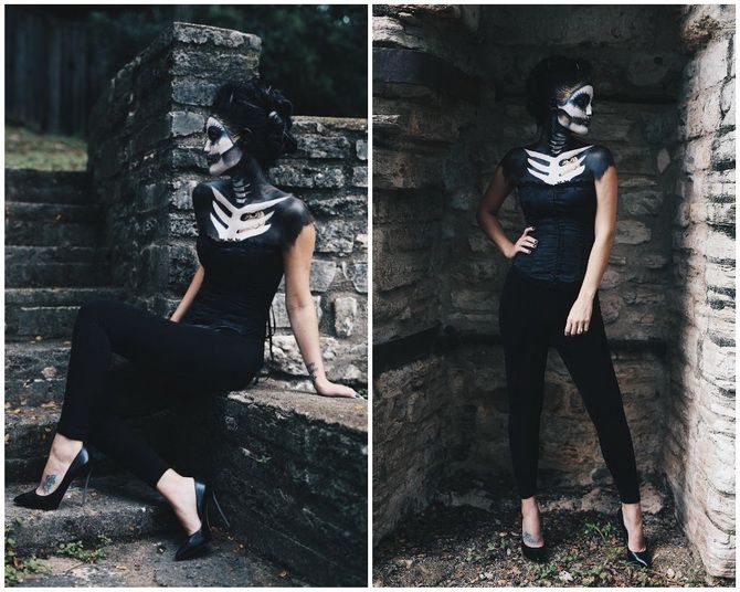 Show the bones: DIY Halloween skeleton costume 22