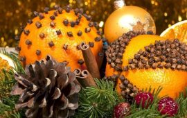 Новогодний декор из мандаринов: 7 необычных идей
