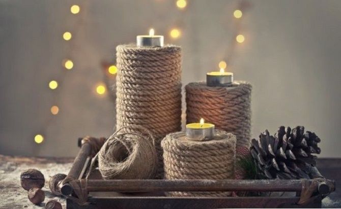 Як зробити новорічні свічники своїми руками – кращі ідеї 34