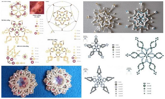 Ніжність в кожному кристалі: сніжинки з бісеру своїми руками 30