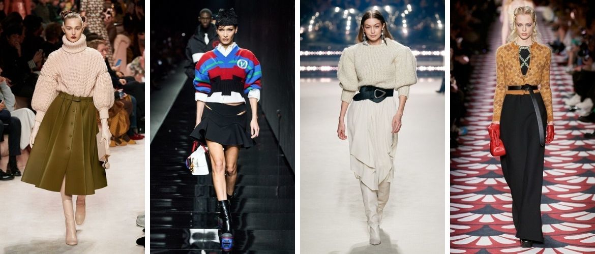 Sweater and a skirt: the most fashionable winter combinations