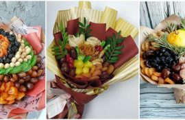 Букет из сухофруктов своими руками: красивая и вкусная идея на 8 марта