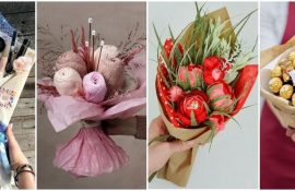 Букет на 8 марта своими руками: креативные идеи из бумаги, из конфет, из подручных материалов