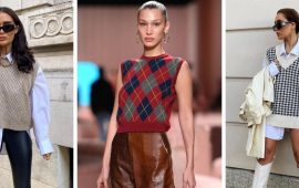 Модний трикотажний жилет в стилі препп: стильні поєднання на весну 2021