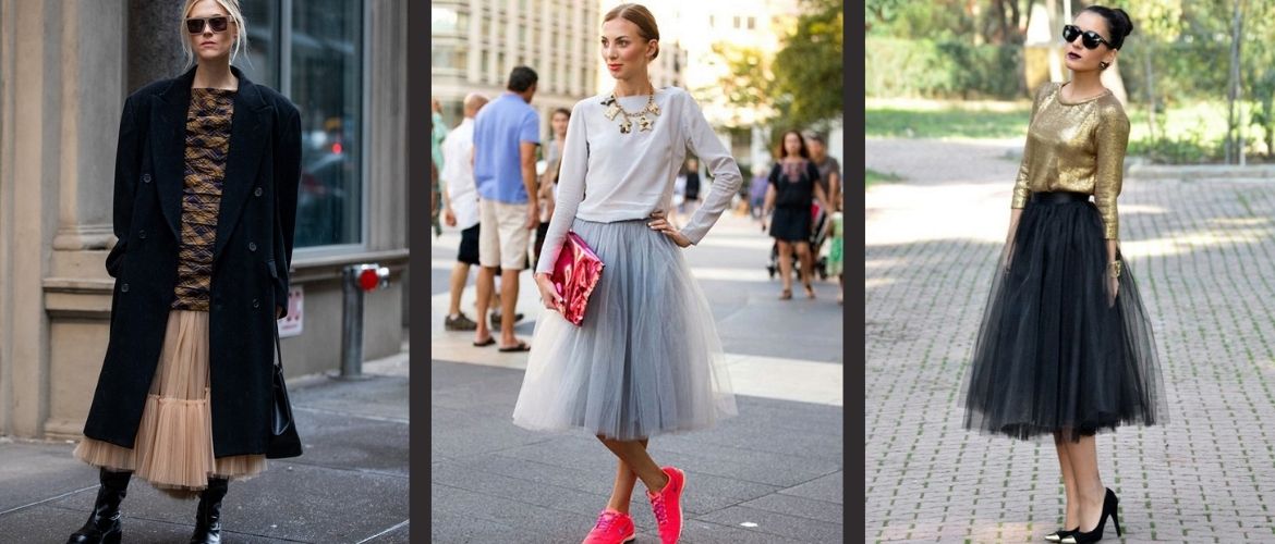 Как правильно носить модные воздушные юбки после 45 лет