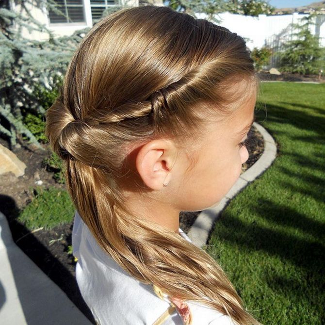 Модні і легкі зачіски на довге волосся для дівчаток в школу: ідеї на кожен день 3