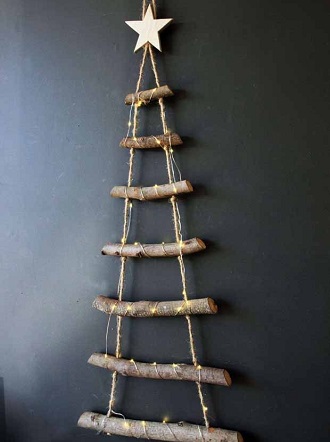 Як зробити новорічну ялинку з дерева своїми руками 11