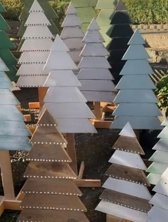 Wie man mit eigenen Händen einen Weihnachtsbaum aus Holz macht 12