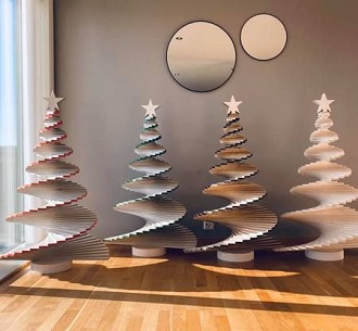 How to make a Christmas tree out of wood with your own hands 14