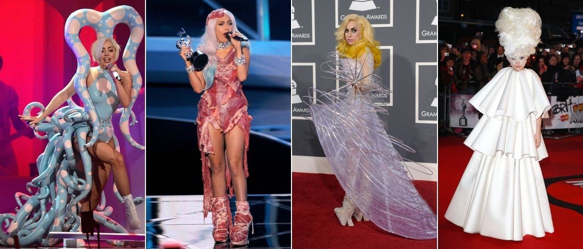 The most shocking outfits of Lady Gaga, in which the singer appeared in public