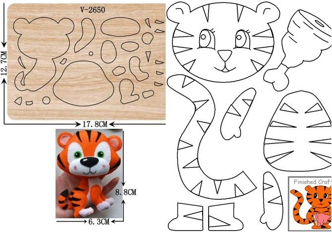 Новогоднее творчество: как сделать фигурку тигра своими руками 8